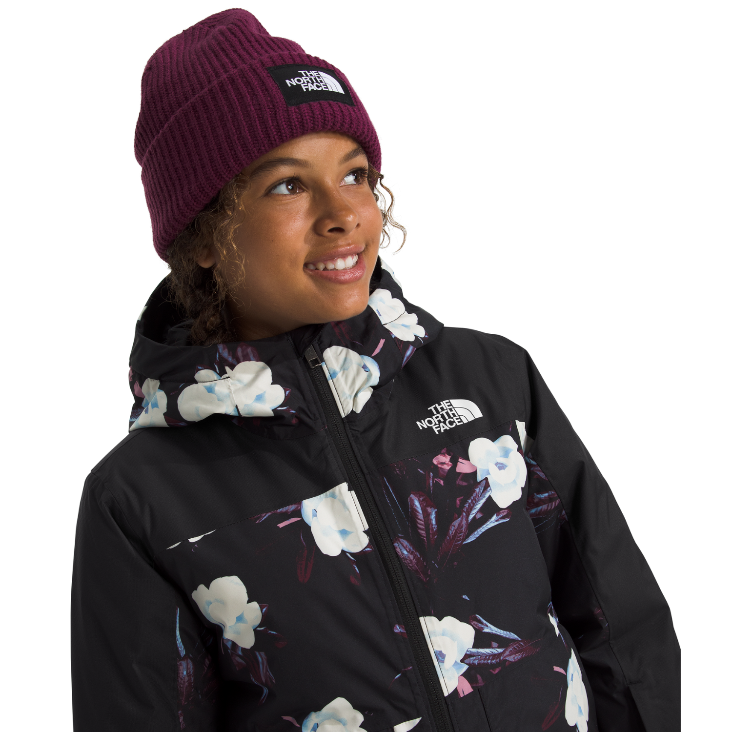 TNF Black Winter Flowers Print