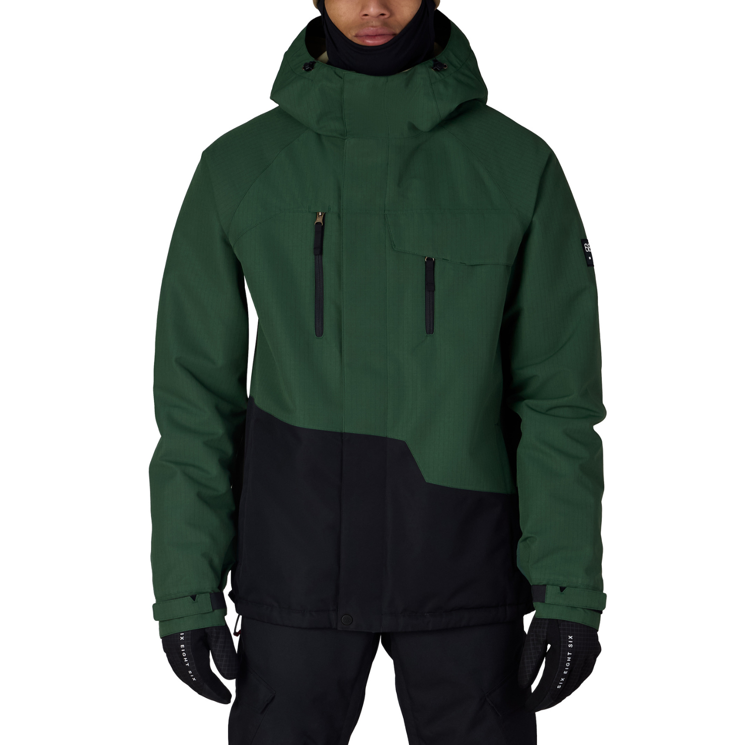 MOSS GREEN RIPSTOP COLORBLOCK