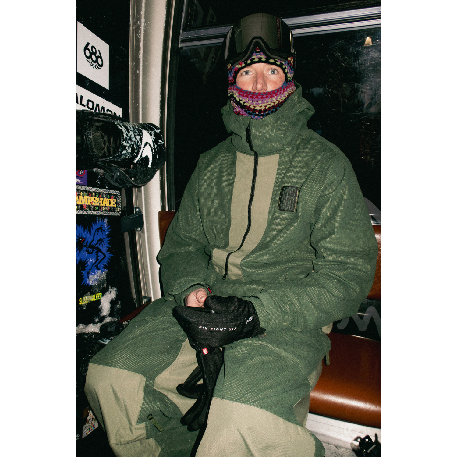 MOSS GREEN GRID CORDUROY