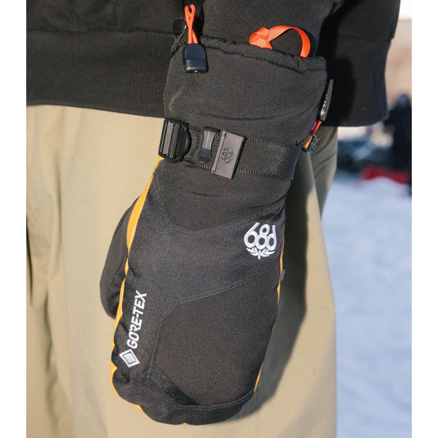 686 Gore-Tex Leather Linear Mitt 2027 - Men's