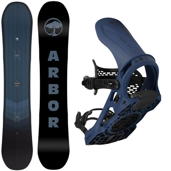 2024 Arbor Foundation Rocker Snowboard + 2024 Arbor Spruce Snowboard Bindings