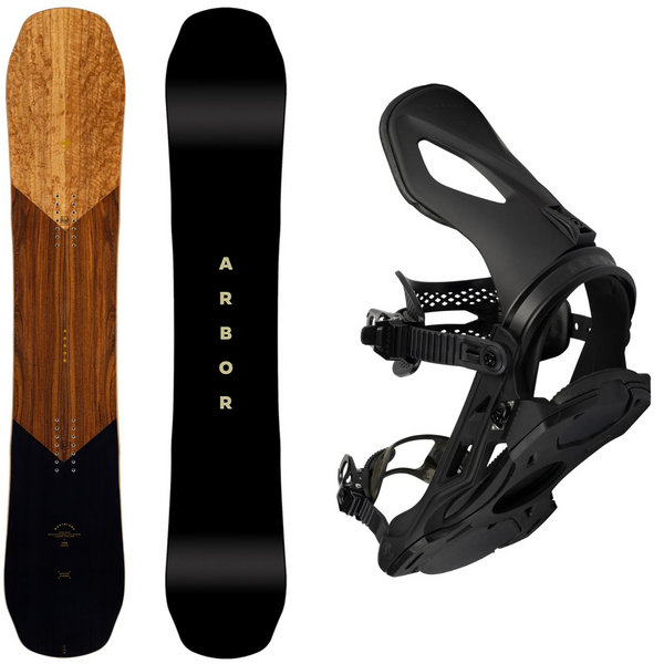 Arbor Wasteland Camber 2024 + Arbor Cypress 2024 - Snowboard Package