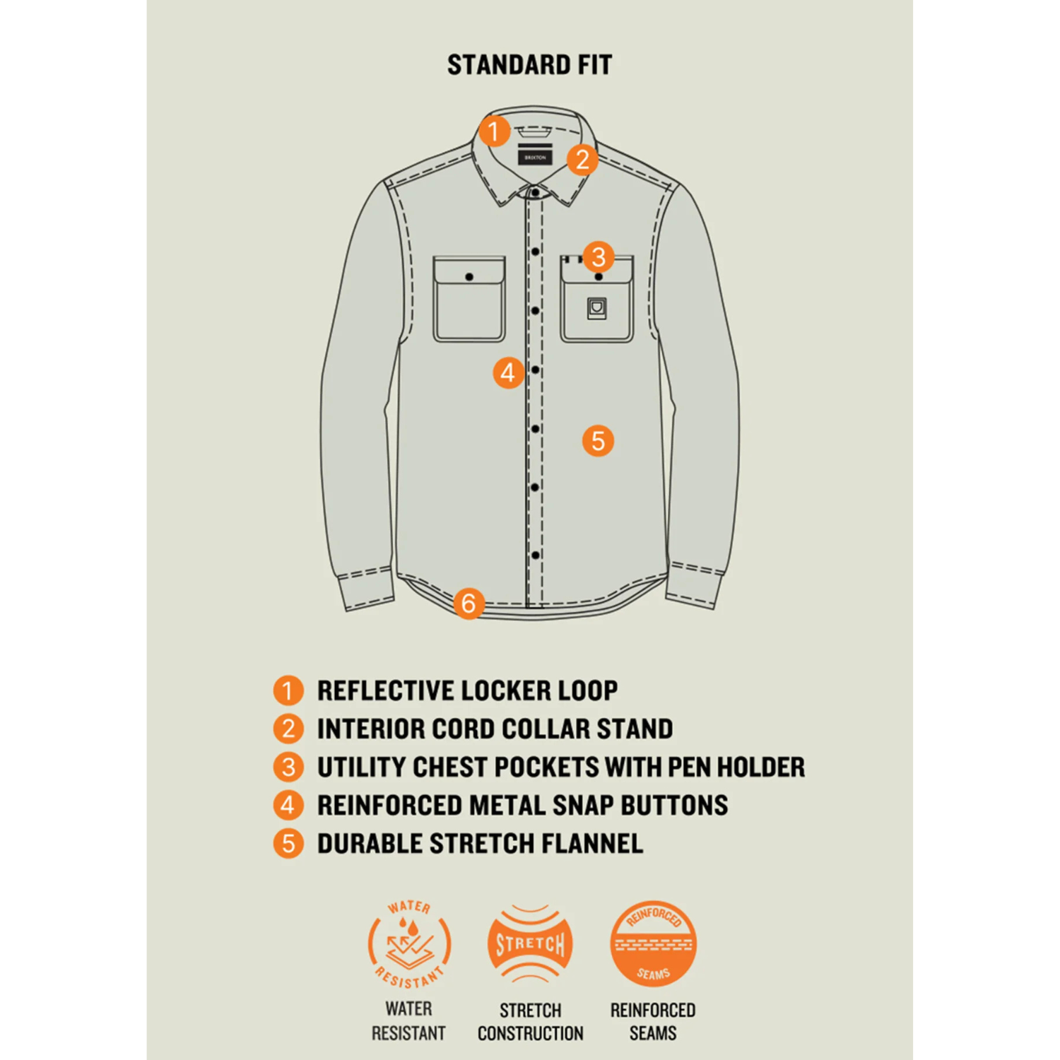 Brixton Builders Bowery Performance Flannel - Men's