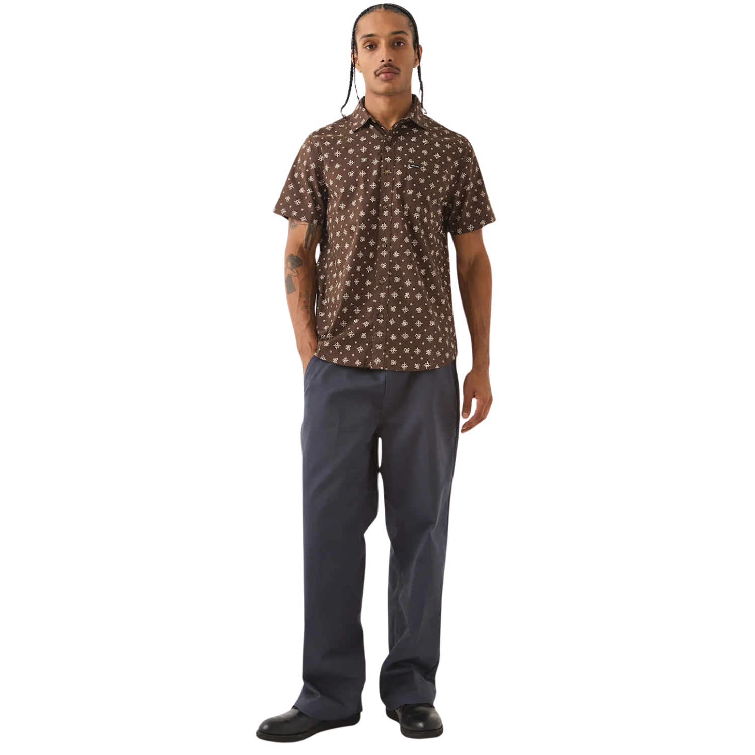 Brixton Charter Print Woven Button Up Shirt - Men's
