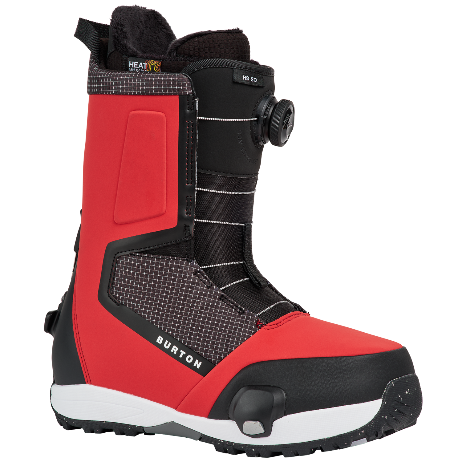 GERANIUM RED GRID/BLACK