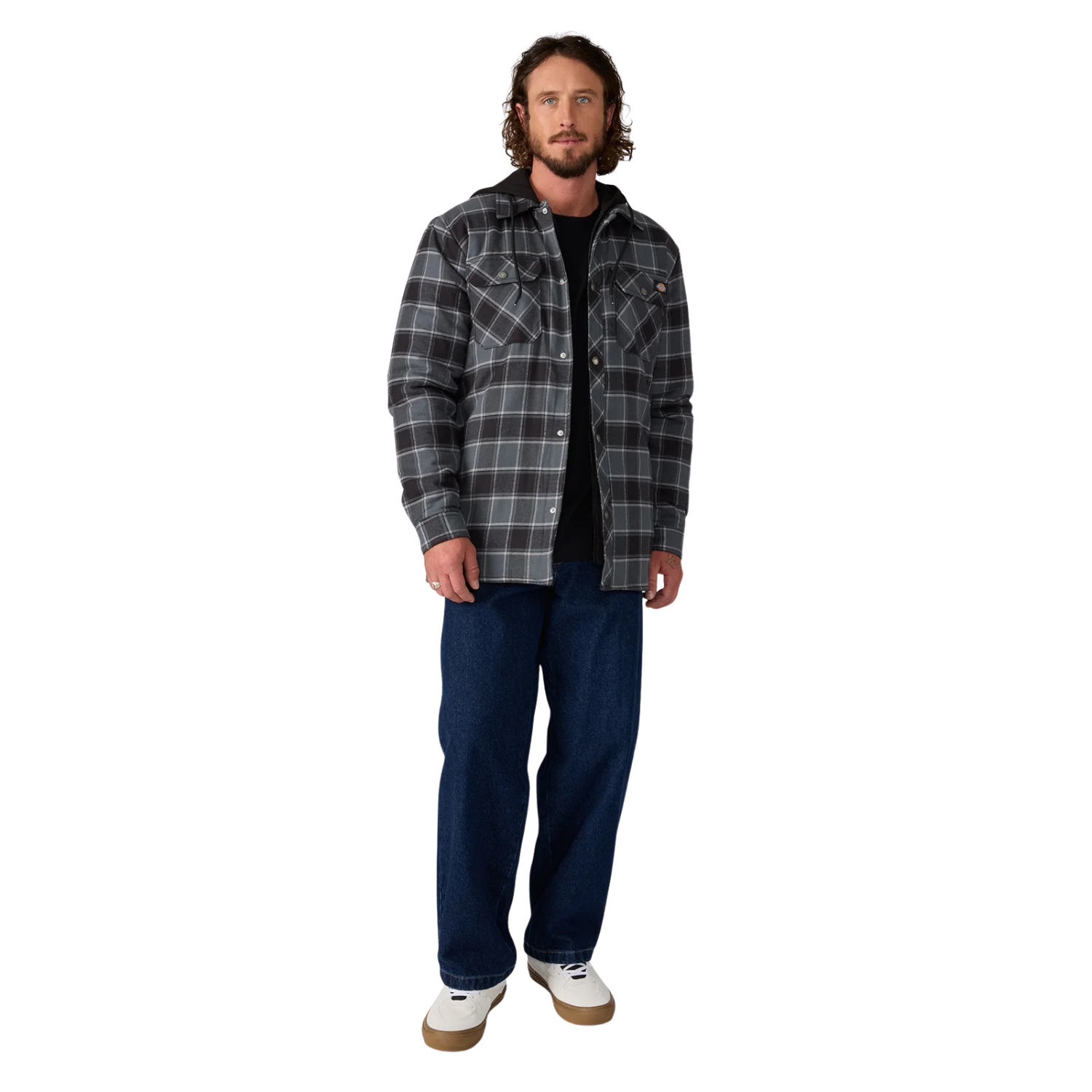 Dickies Water Repellent Flannel Hooded Shirt Jacket - Men's