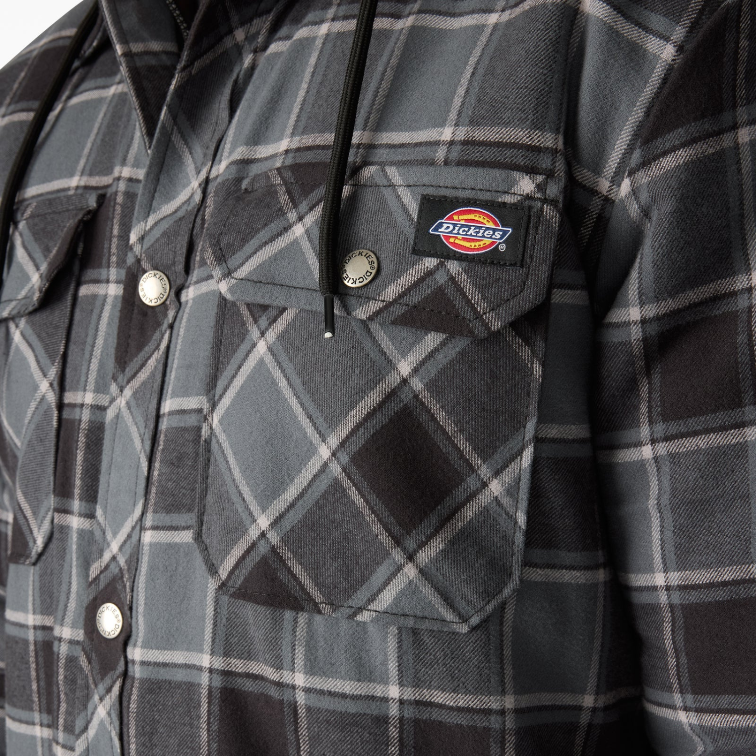Dickies Water Repellent Flannel Hooded Shirt Jacket - Men's