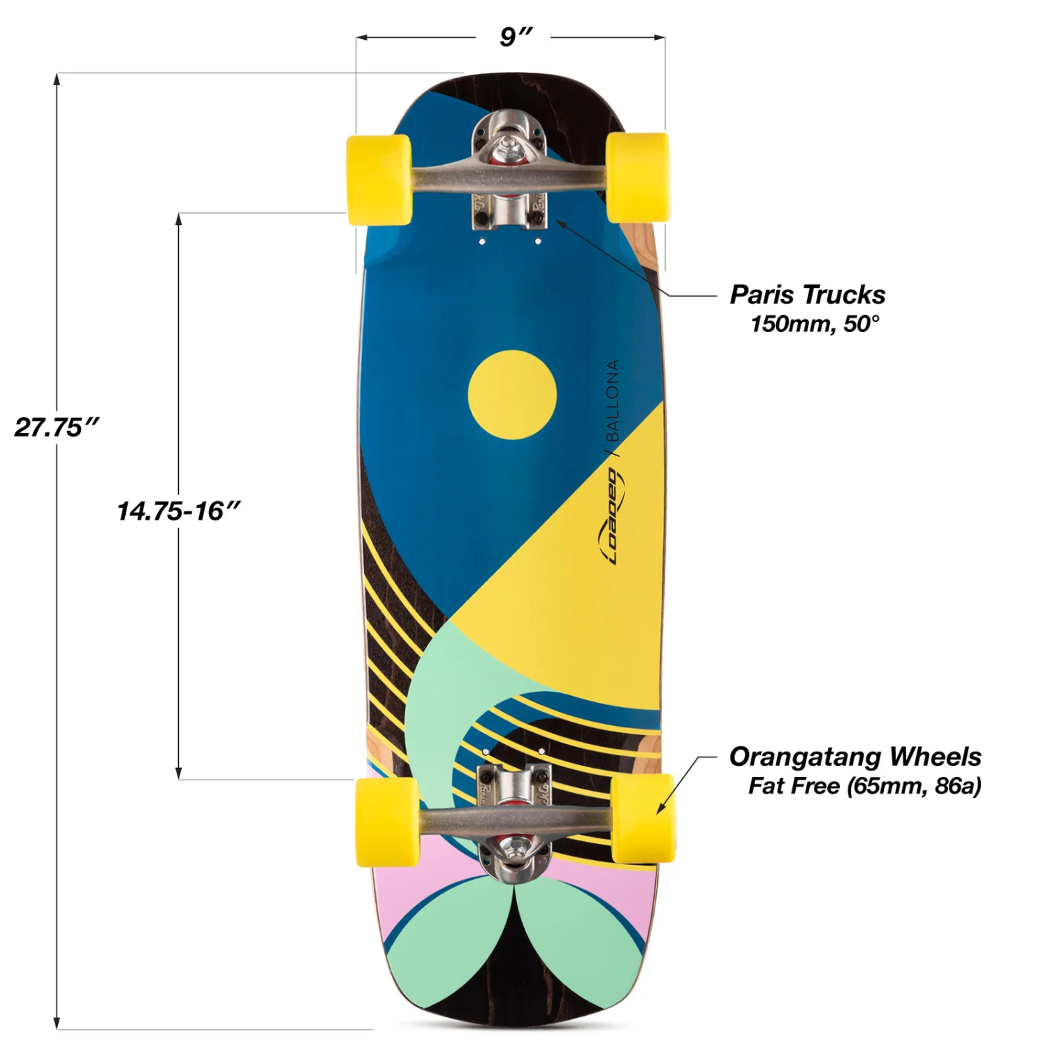 Loaded Ballona Willy Complete Cruiser Skateboard