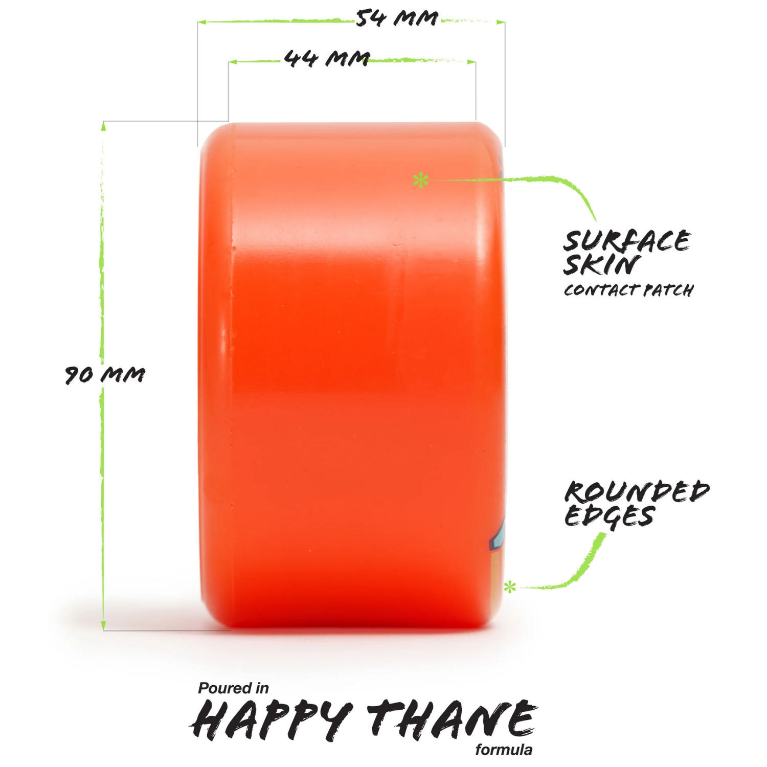 Orangatang 90mm Bee's Knees 80a Wheels