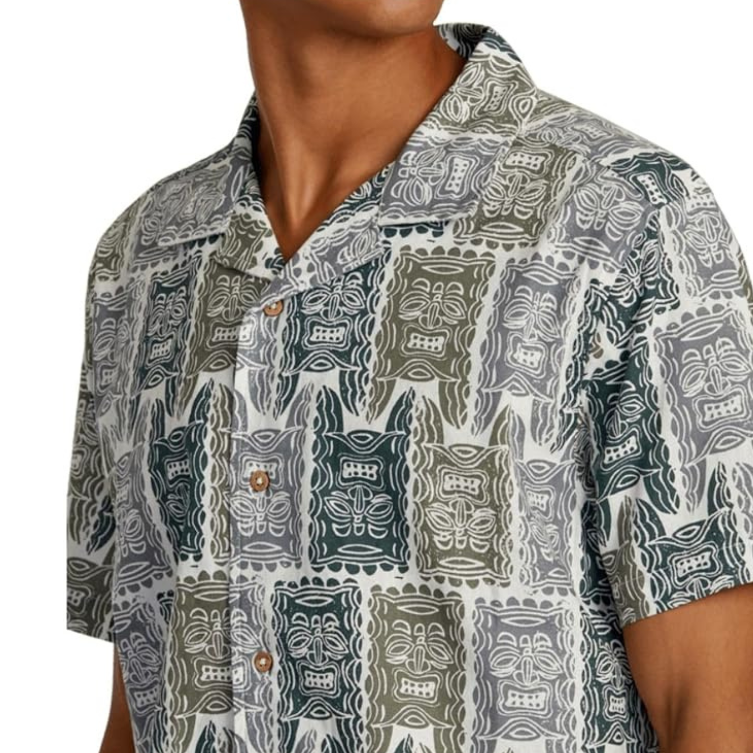 RVCA Oblow Hawaii Tapa SS Button Up Shirt - Men's