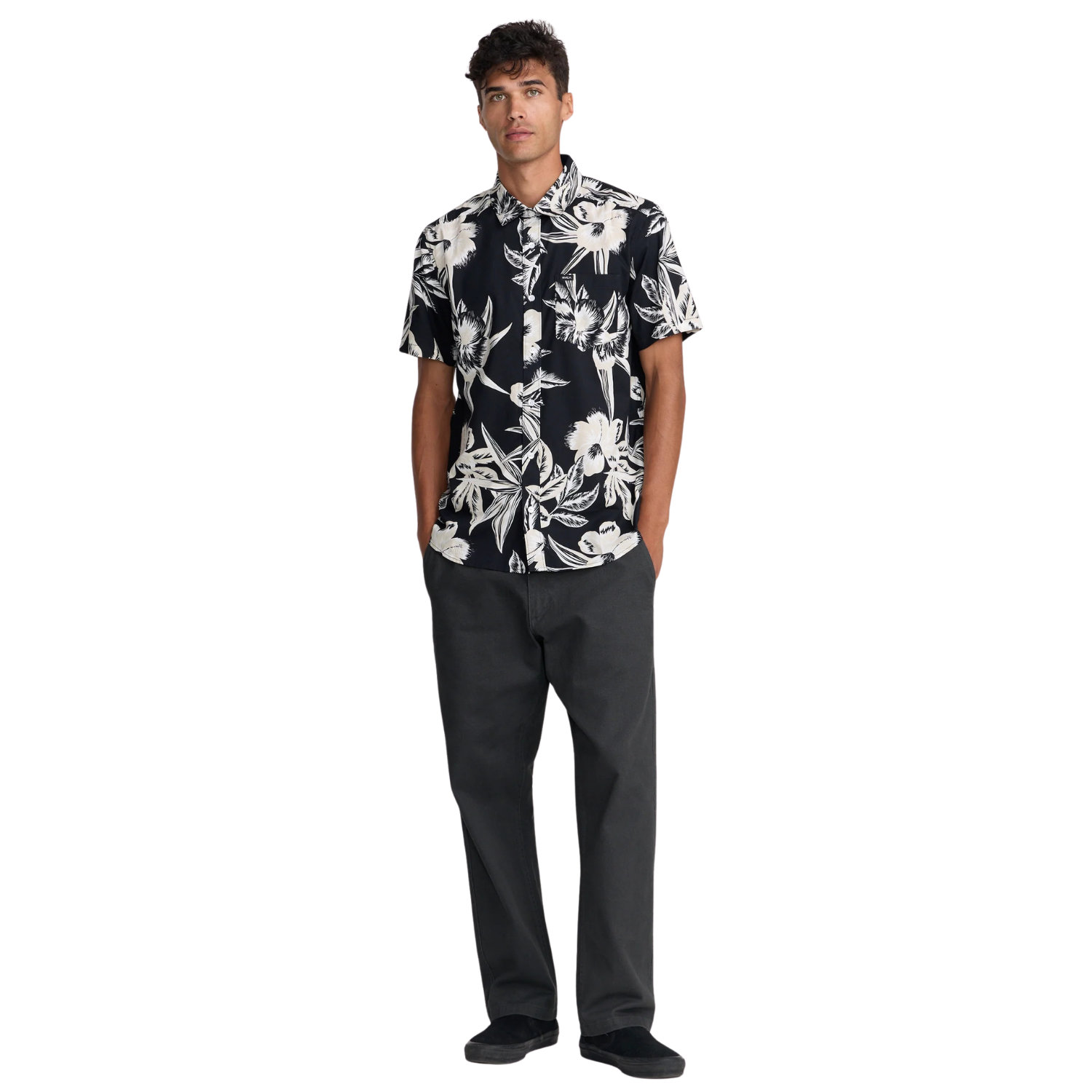 RVCA Overspray SS Button Up Shirt - Men's