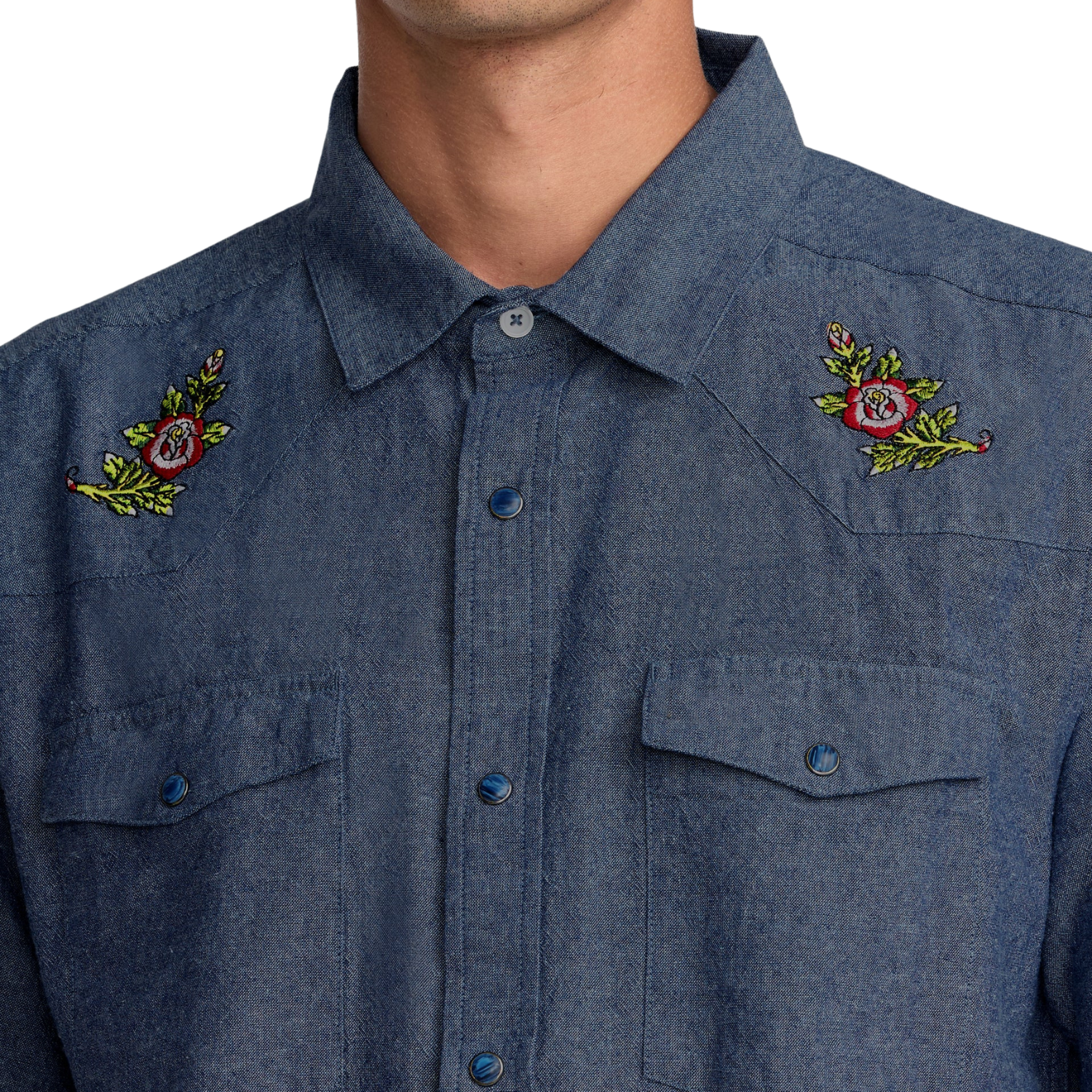 RVCA Rosa Chambray Button Up Shirt - Men's
