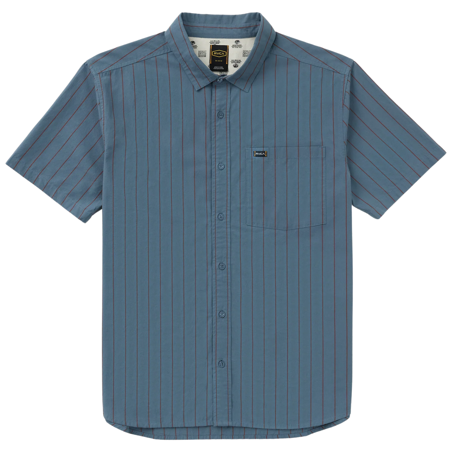 RVCA Dayshift Workwear Stripe SS Button Up Shirt - Men's
