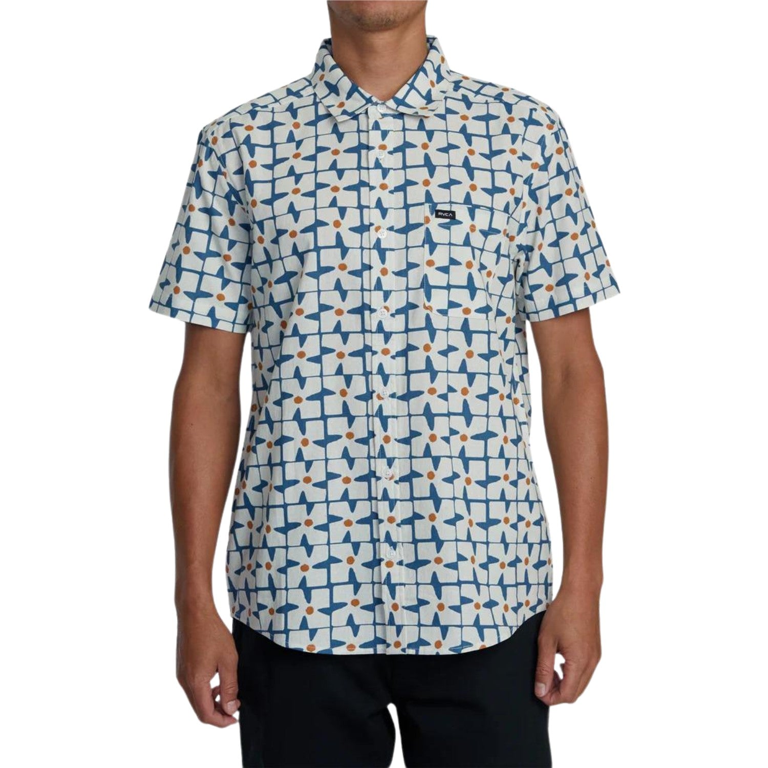 RVCA Men's Vacationist S/S Button Up Shirt