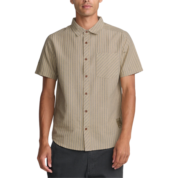 RVCA Archive Stripe SS Button Up Shirt - Men's