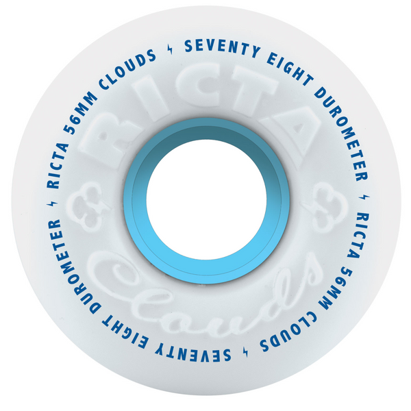 Ricta Cloud White 78A Skateboard Wheels