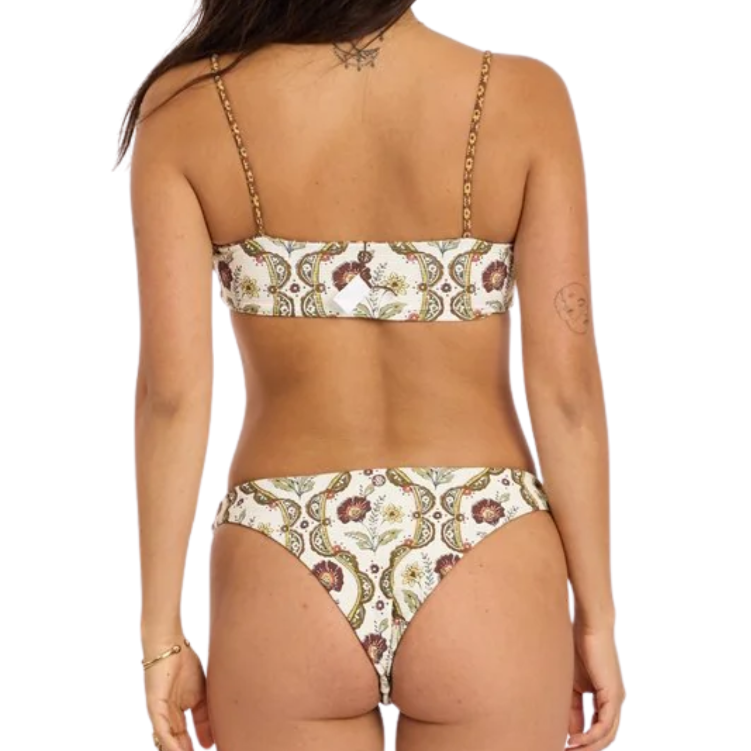 Sisstr Floral Folks Reversible Bandeau Bikini Top