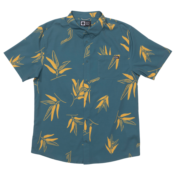 Salty Crew Breezer Perforated Button Up SS Shirt - Men's