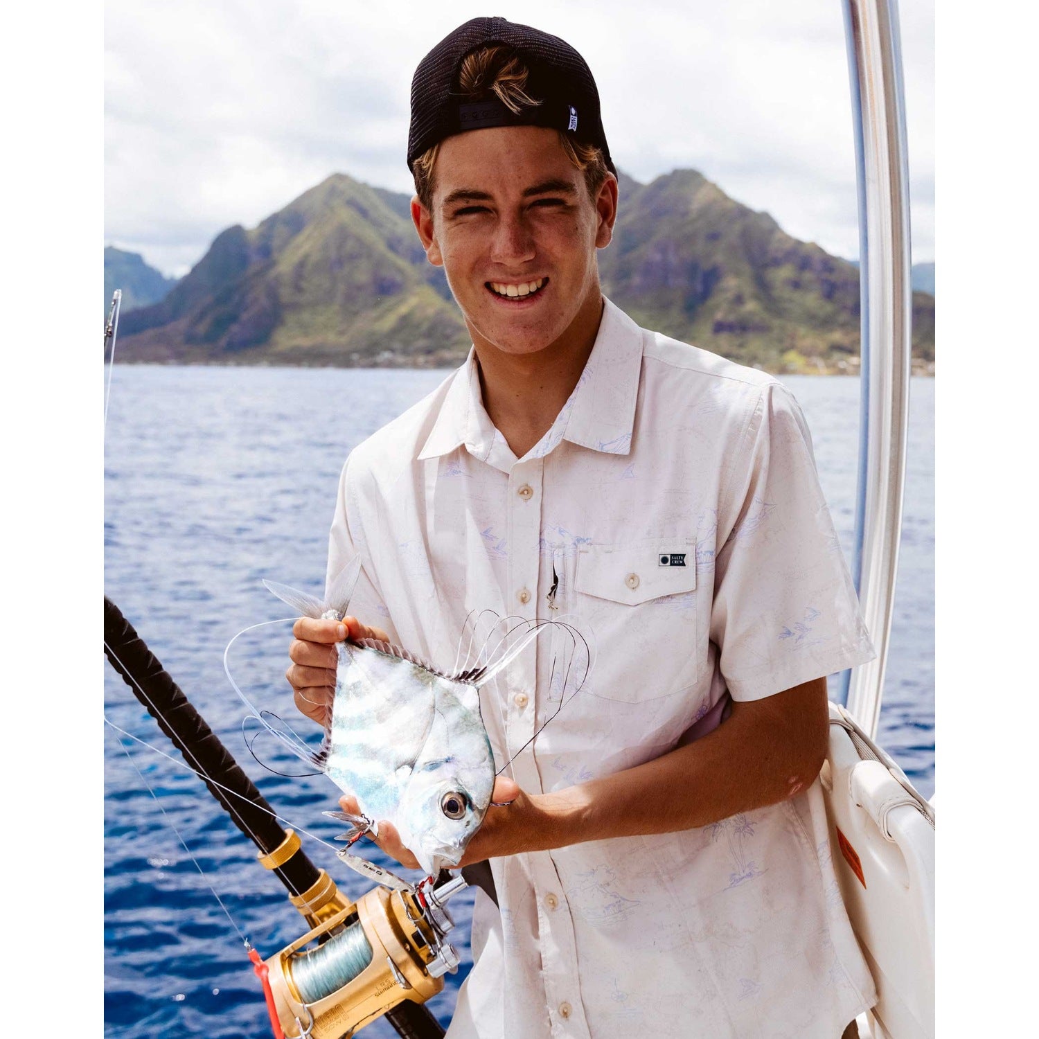 Salty Crew Helmsman Tech Woven S/S Shirt - Men's