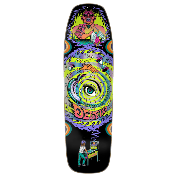Santa Cruz Delfino Pinball Vision Pro Shaped Deck