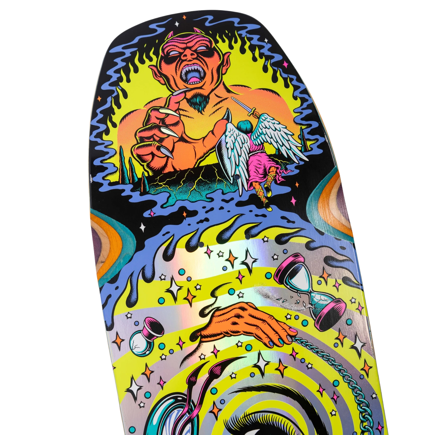 Santa Cruz Delfino Pinball Vision Pro Shaped Deck
