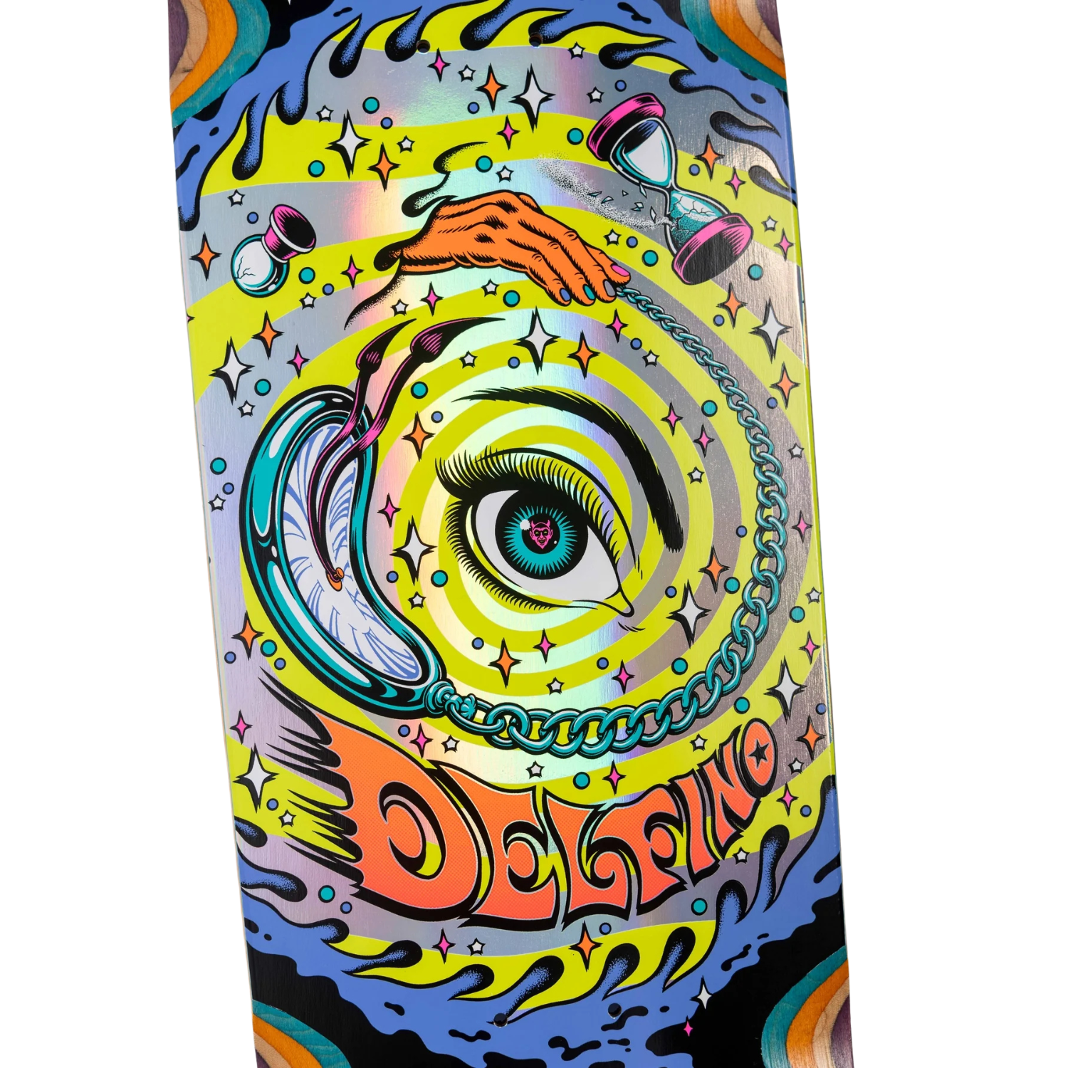 Santa Cruz Delfino Pinball Vision Pro Shaped Deck