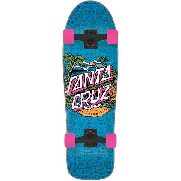Santa Cruze Aloha Dot 9.7in x 31.7in Shaped Cruzer Complete Skateboard
