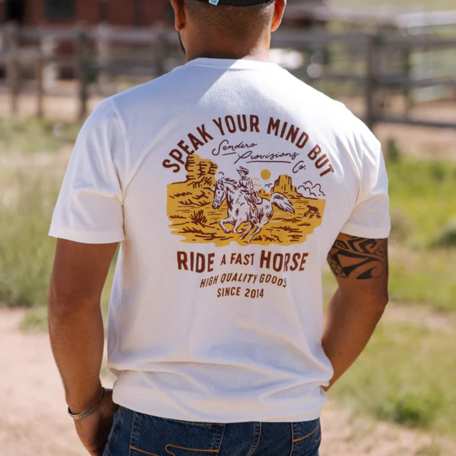 Sendero Fast Horse Tee Shirt - Men's