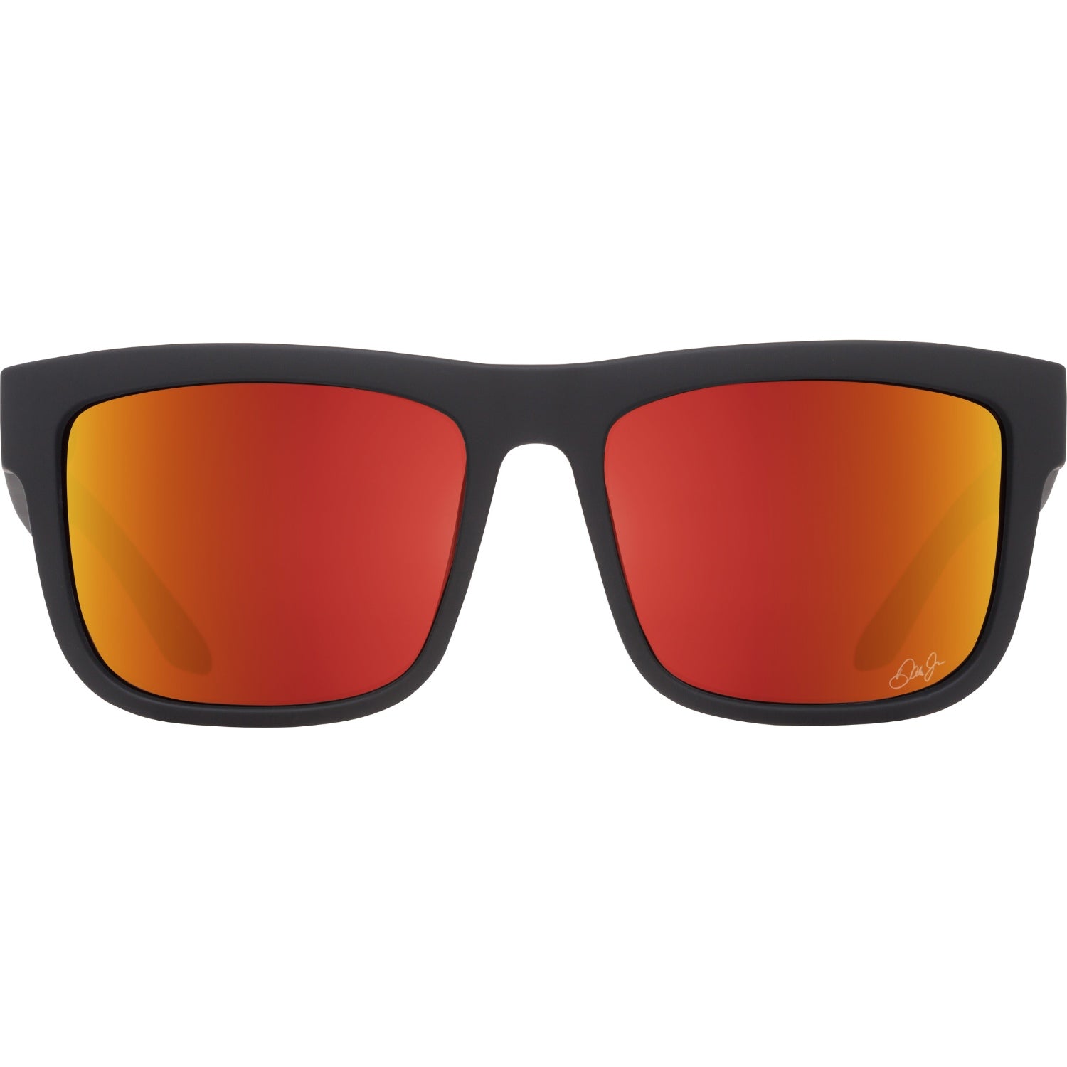 SPY + Dale Jr Matte Black | Happy Gray Green with Orange Spectra Mirror