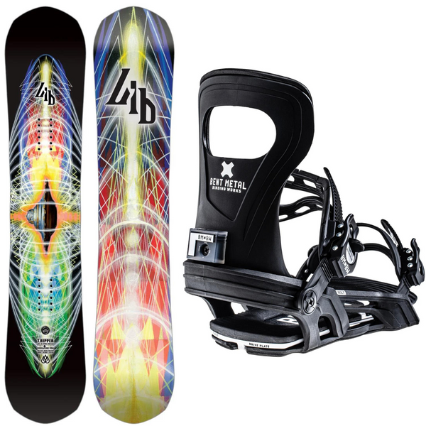 2024 Lib Tech T.Ripper Snowboard + 2024 Bent Metal Bolt Snowboard Bindings Package