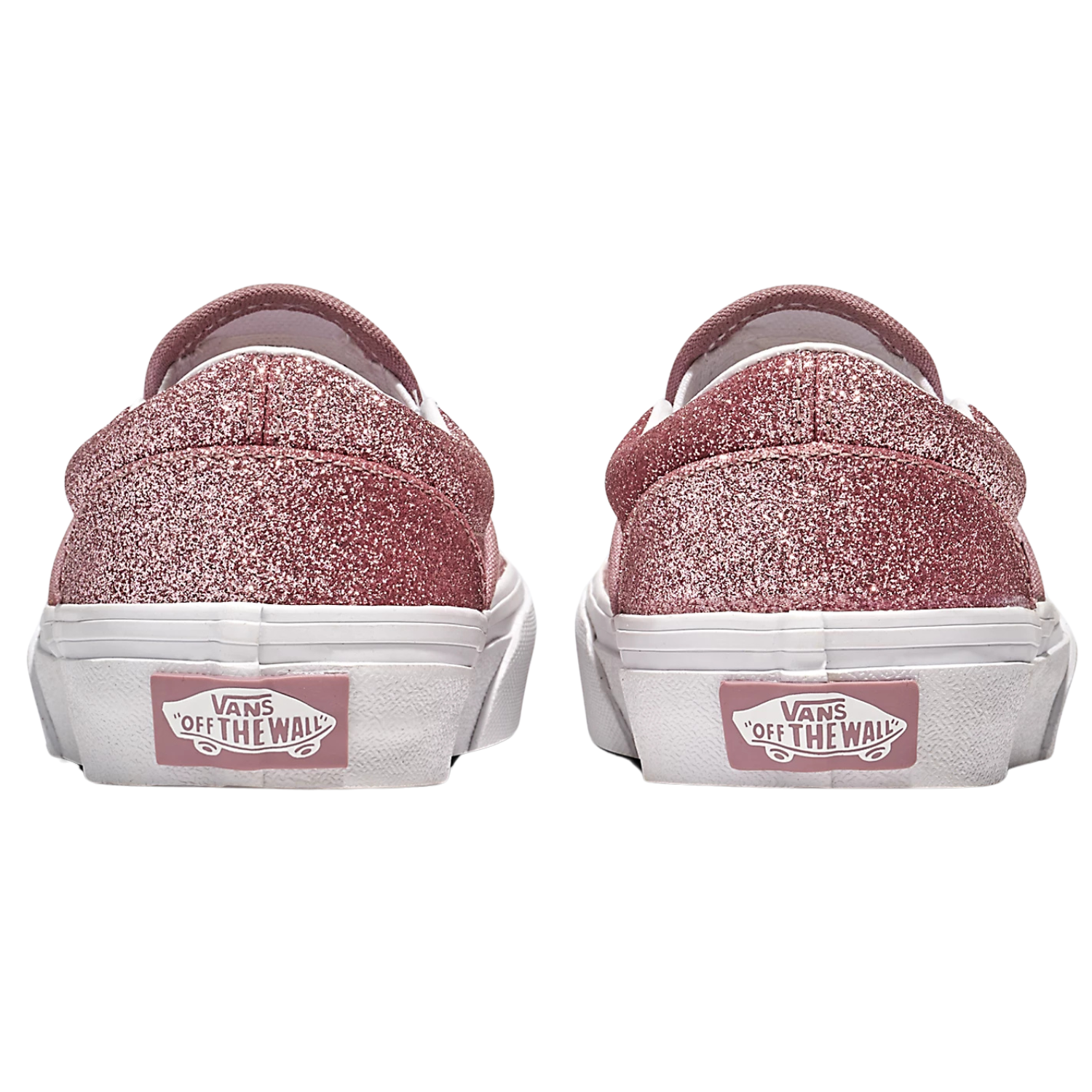 Vans Classic Slip-On Glitter Rose Gold Shoes - Kids