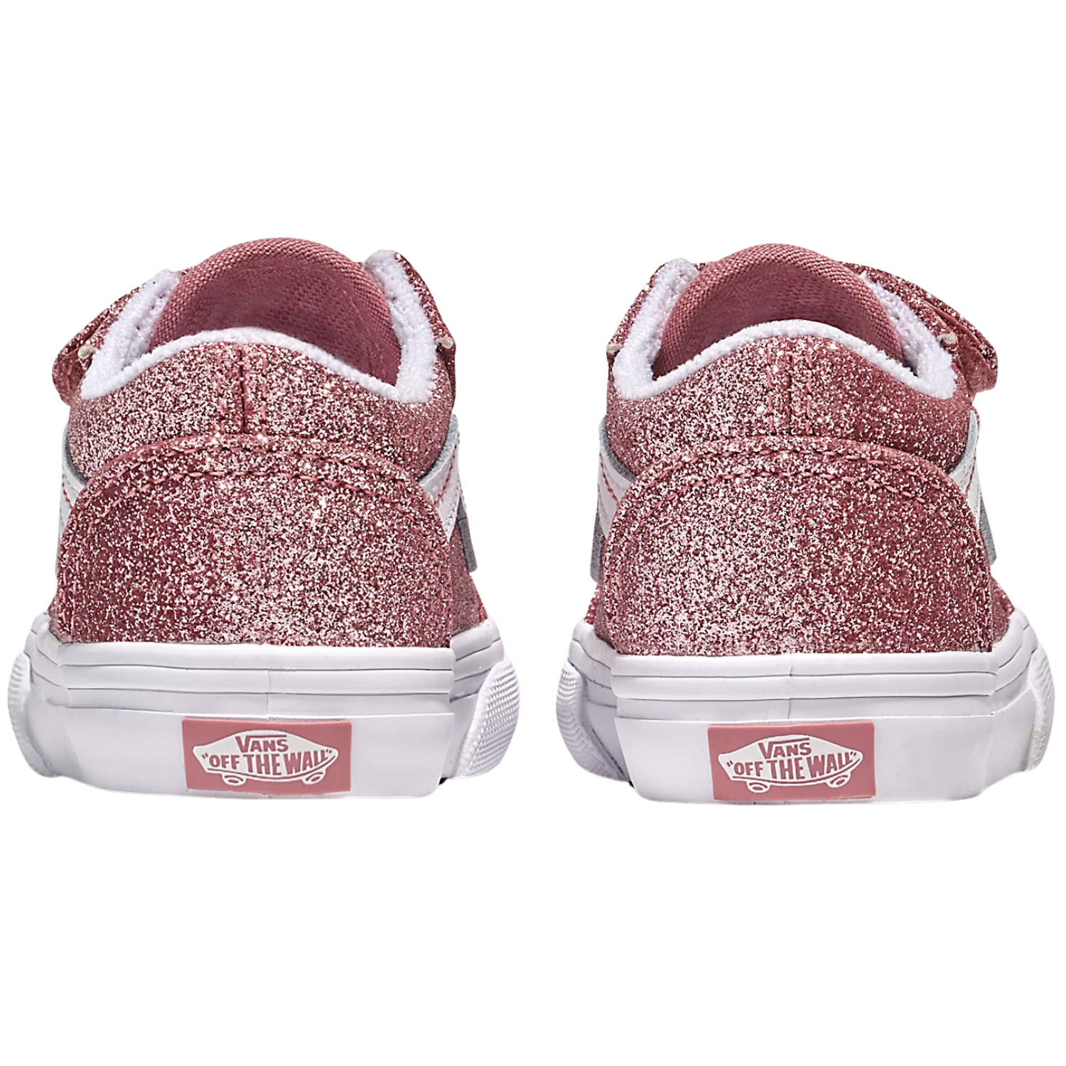 Vans Old Skool V Glitter Rose Gold Shoes - Kids