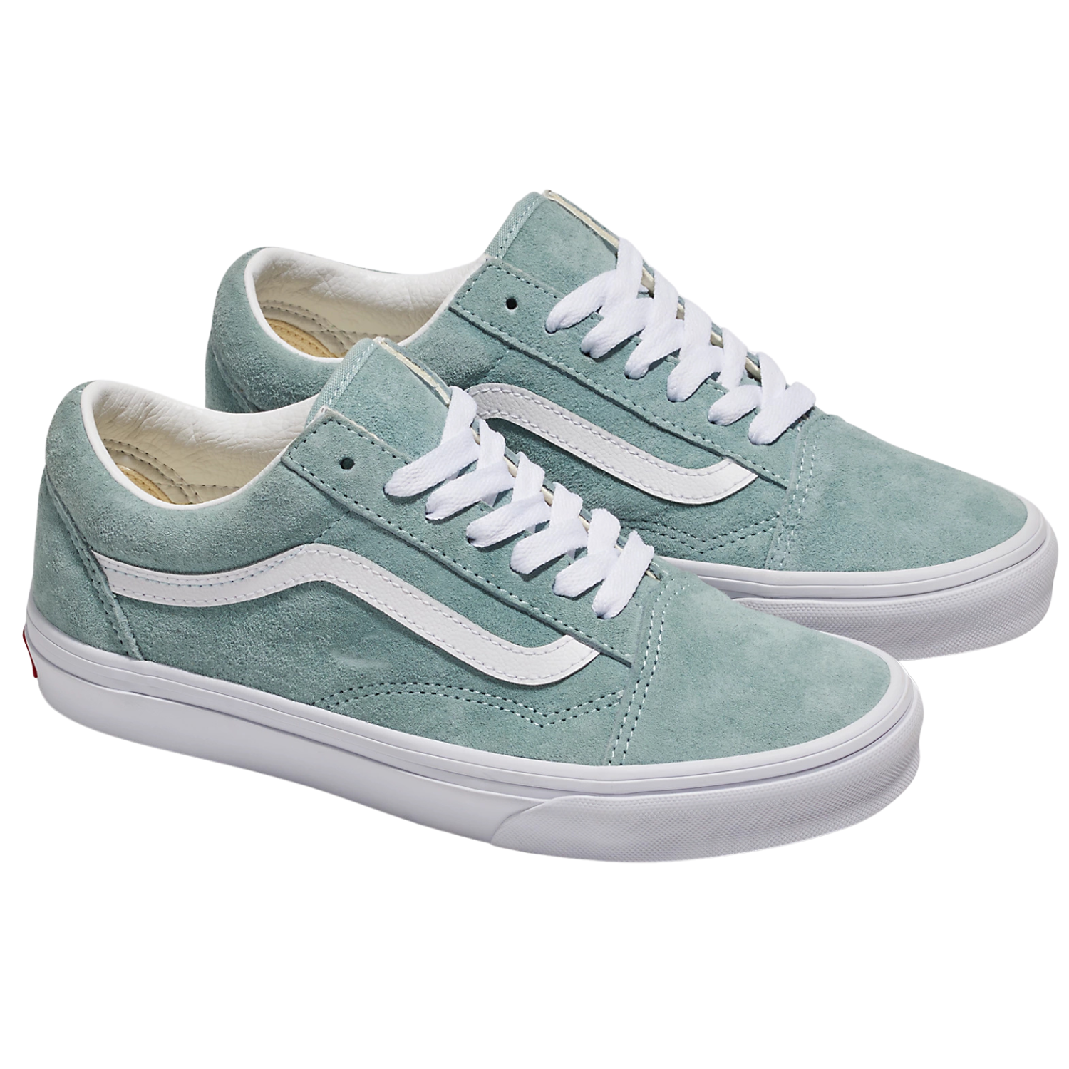 Vans Old Skool Pig Suede Shoes Gray Mist - Women's