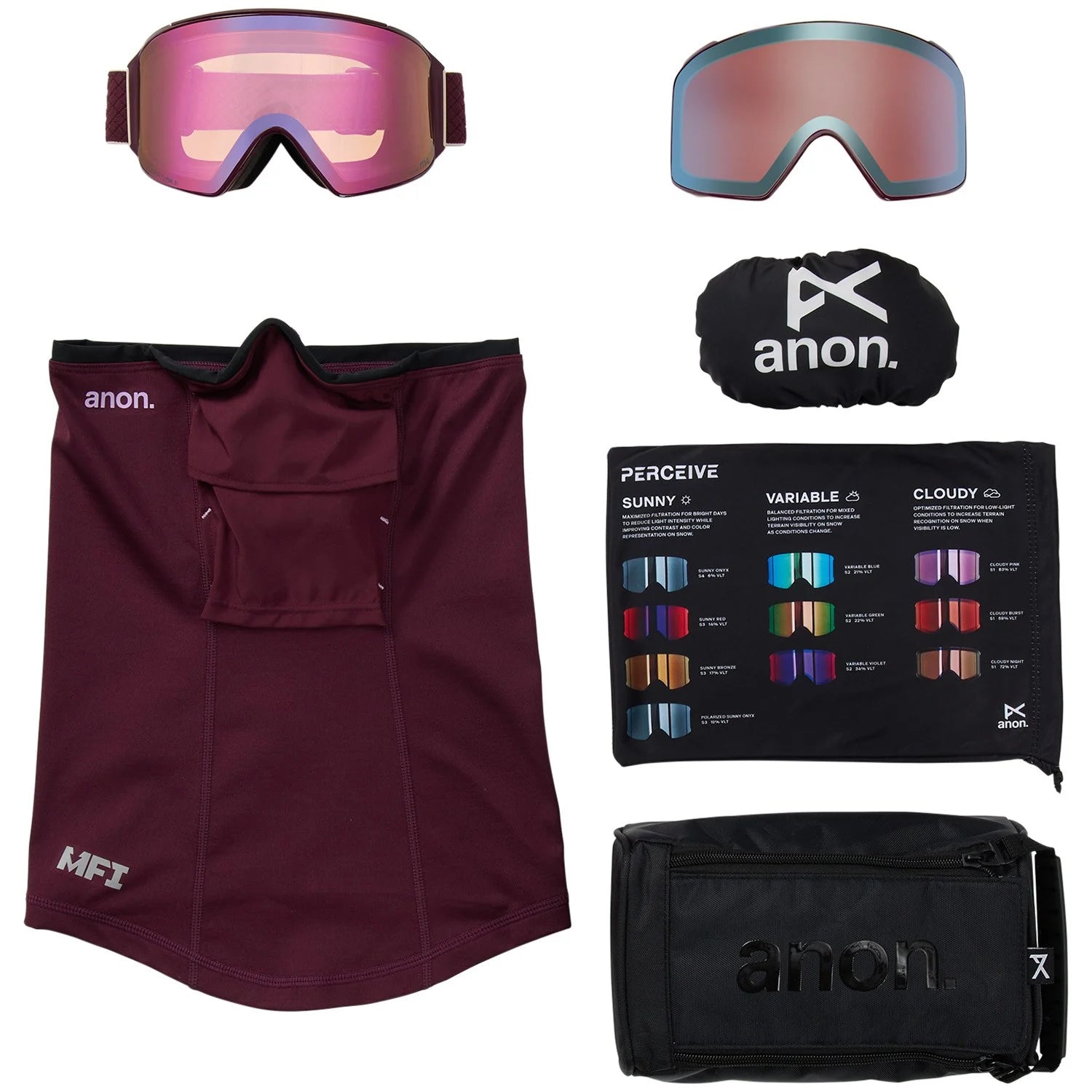 Deep Cherry | Perceive Cloudy Pink + Perceive Variable Blue