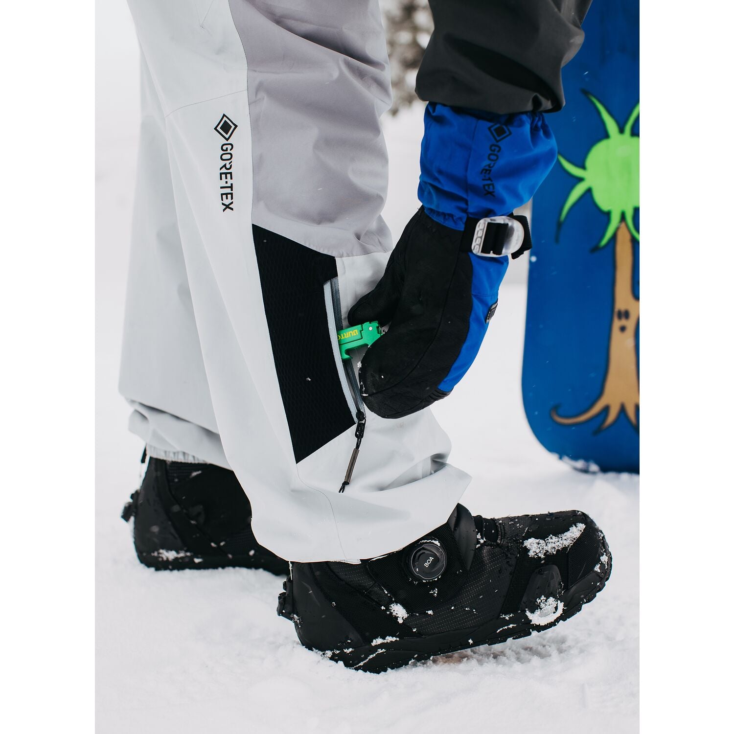 2023 Burton Carbonate Gore-Tex 2L Men's Snowboard Pants - Gray Cloud/Silver Sconce