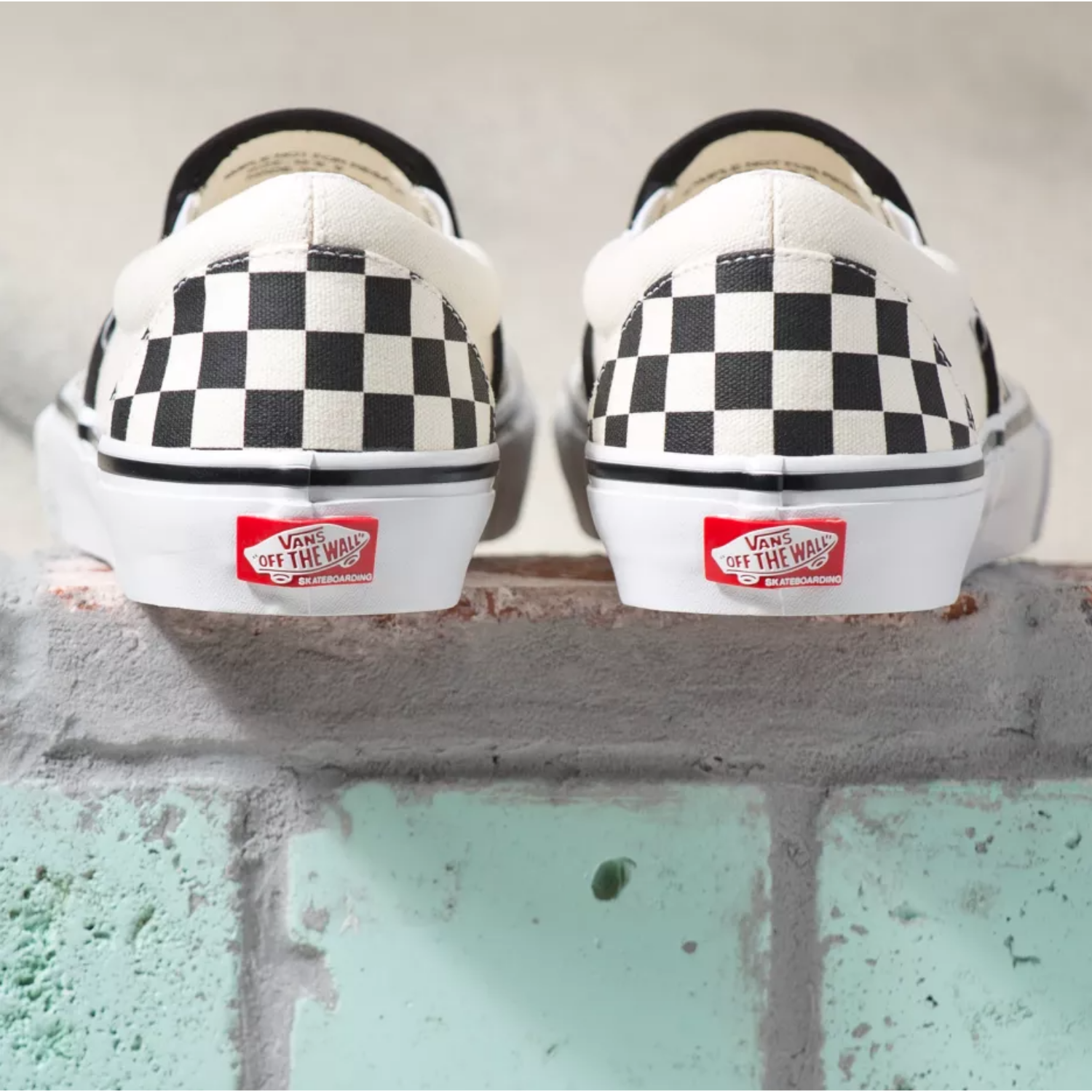 Vans Skate Slip-On (Checkerboard) Black/Off White Shoes