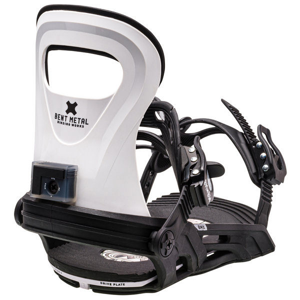 2024 Bent Metal BMX Youth Snowboard Bindings - Black/White