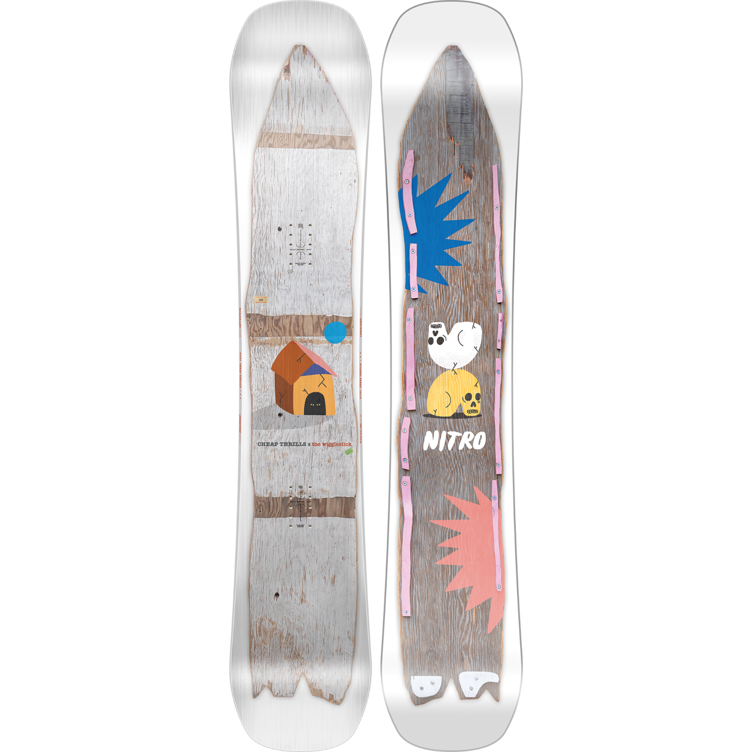 nitro hazzard snowboard 2024 Nitro Cheap Thrills x Wigglesticks Men's Snowboard For Sale