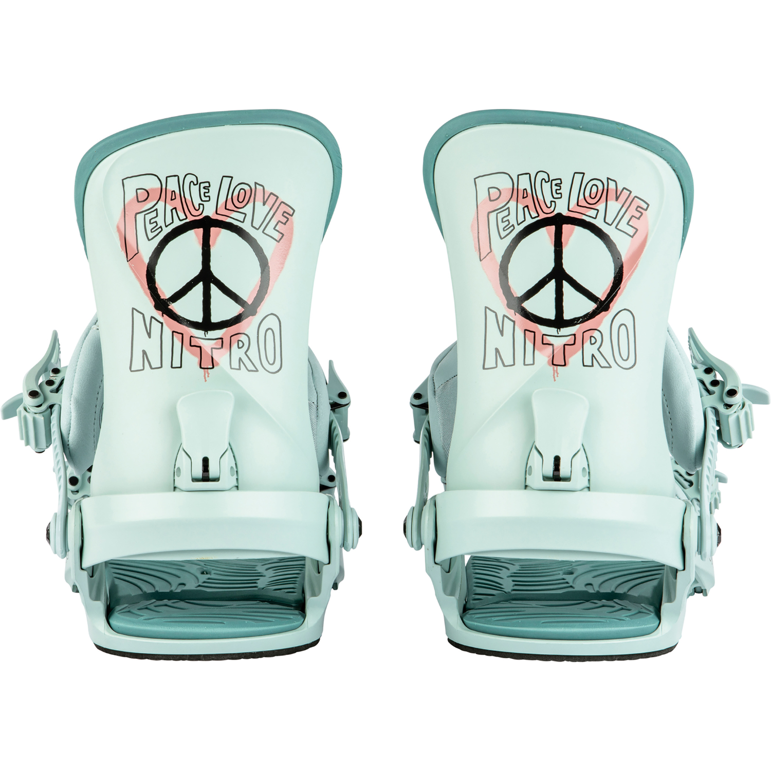 2024 Nitro Cosmic Women's Snowboard Bindings - Peace Love Nitro