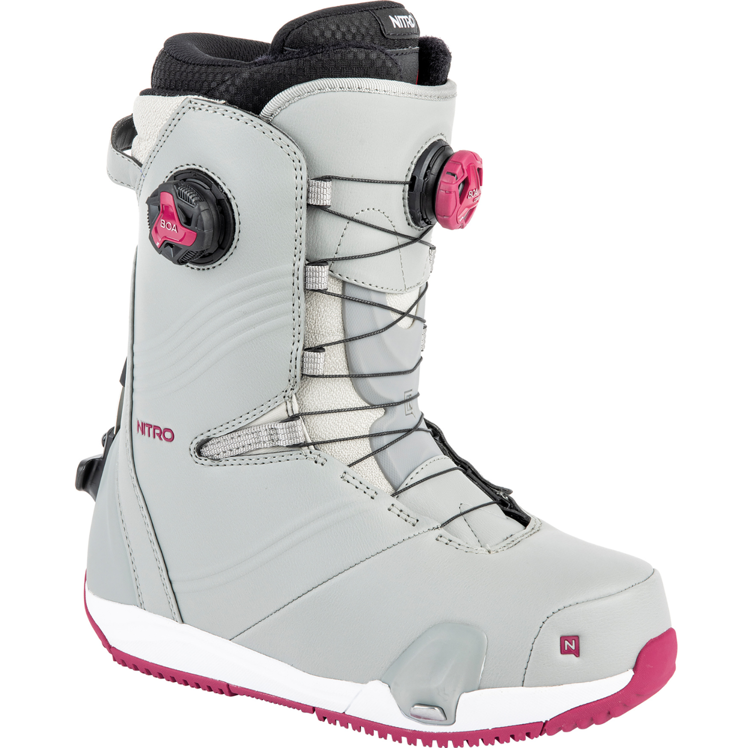 Nitro Women s Dynasty Step On BOA Snowboard Boot 2024 Iron Wine 8.5