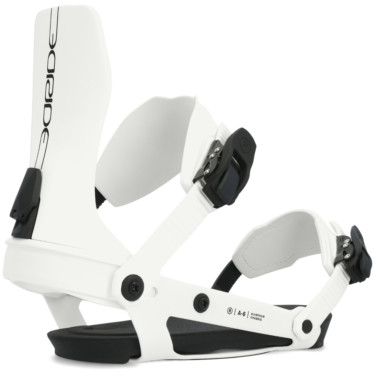 2024 Ride A-6 Men's Snowboard Bindings - White