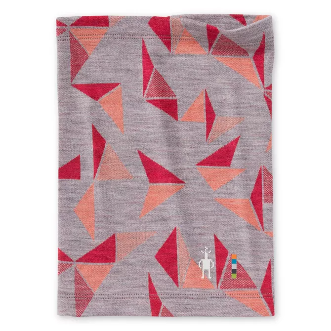 Smartwool Merino 250 Kid's Neck Gaiter - Light Gray Pinwheel