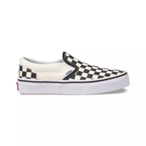 Vans Youth Classic Slip-On (Checkerboard) Black/White Shoes