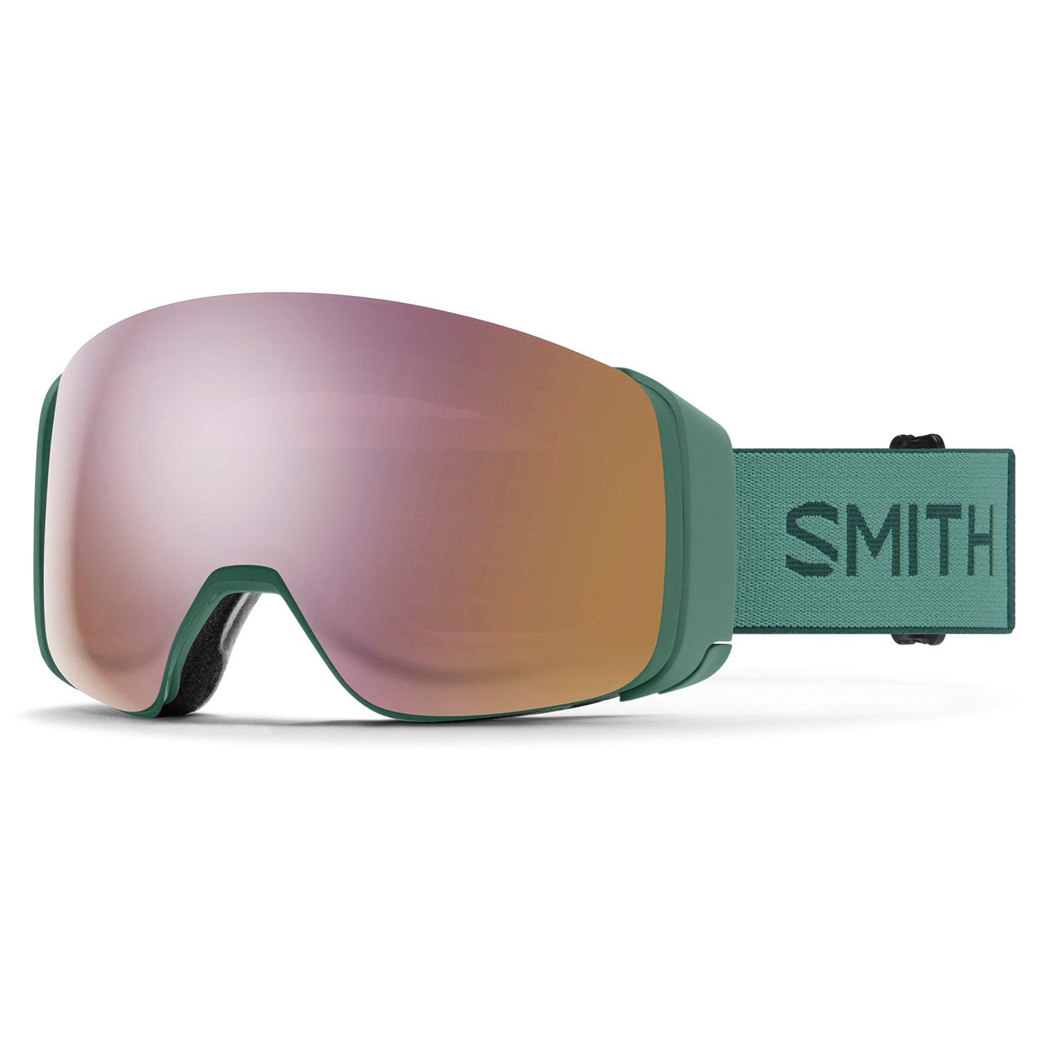 2023 Smith 4D Mag Snowboarding Goggles - Alpine Green || ChromaPop Everyday Rose Gold Mirror
