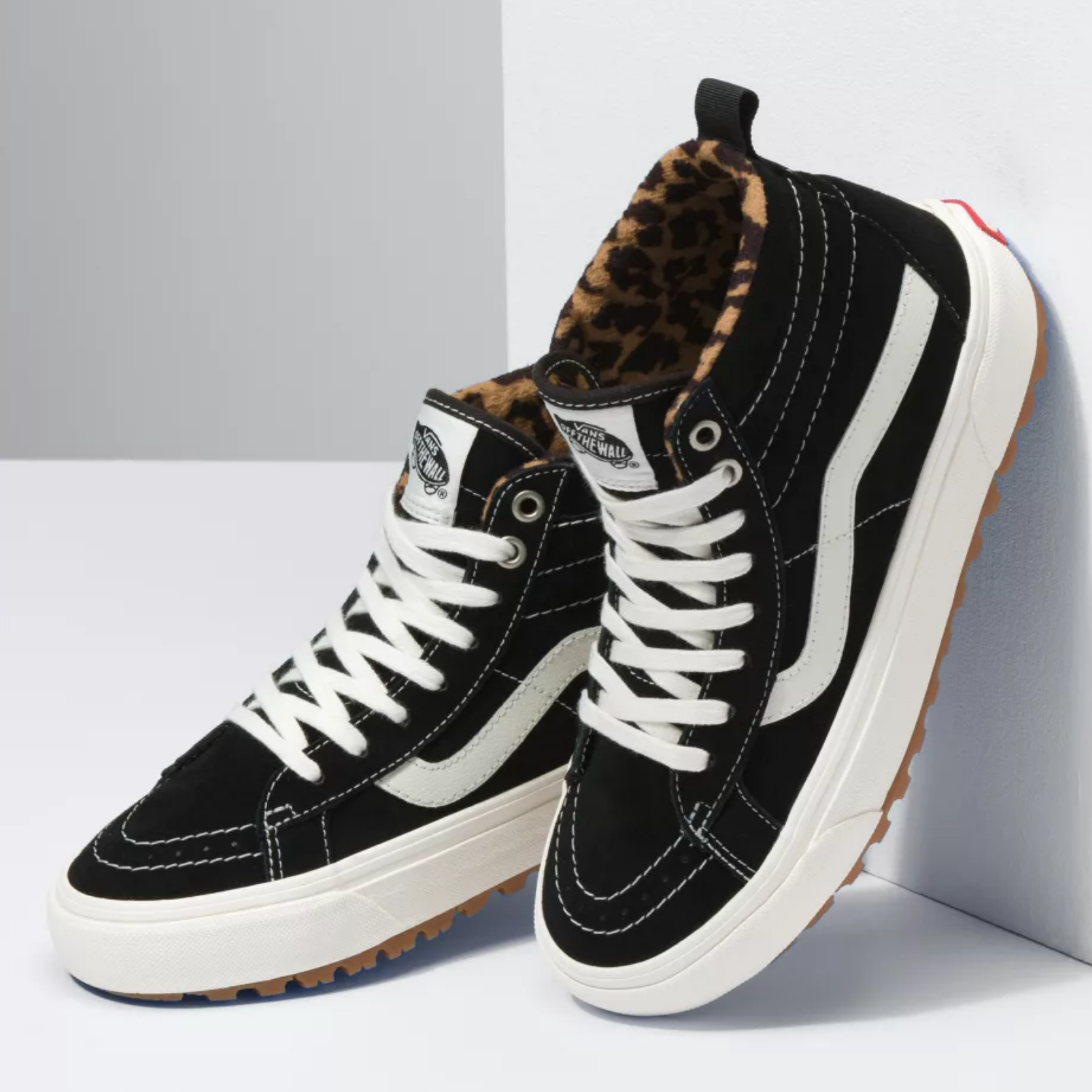 Vans Sk8-Hi MTE-1 Women's (Suede) Black/Leopard Skate Shoes