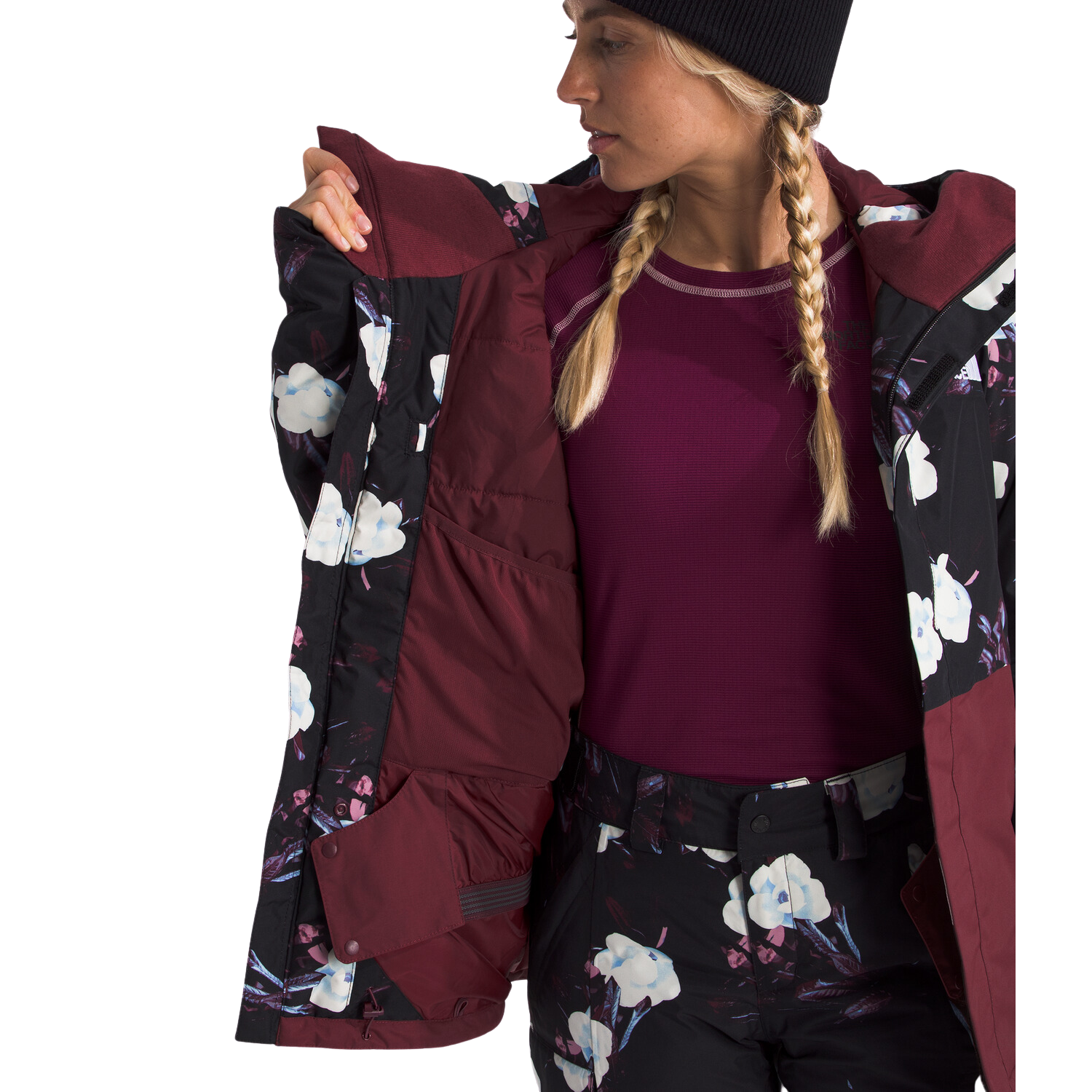 TNF Black Winter Flowers Print/Alpine Plum