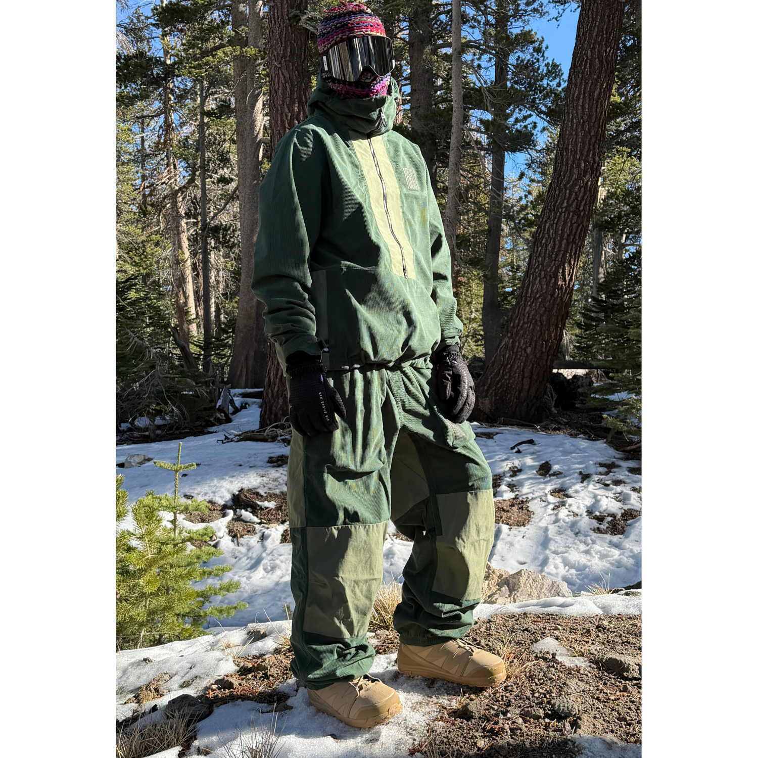 MOSS GREEN GRID CORDUROY