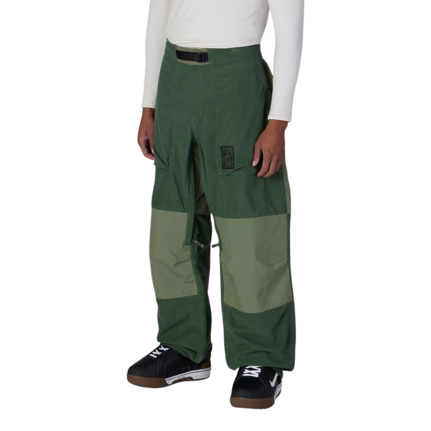 MOSS GREEN GRID CORDUROY