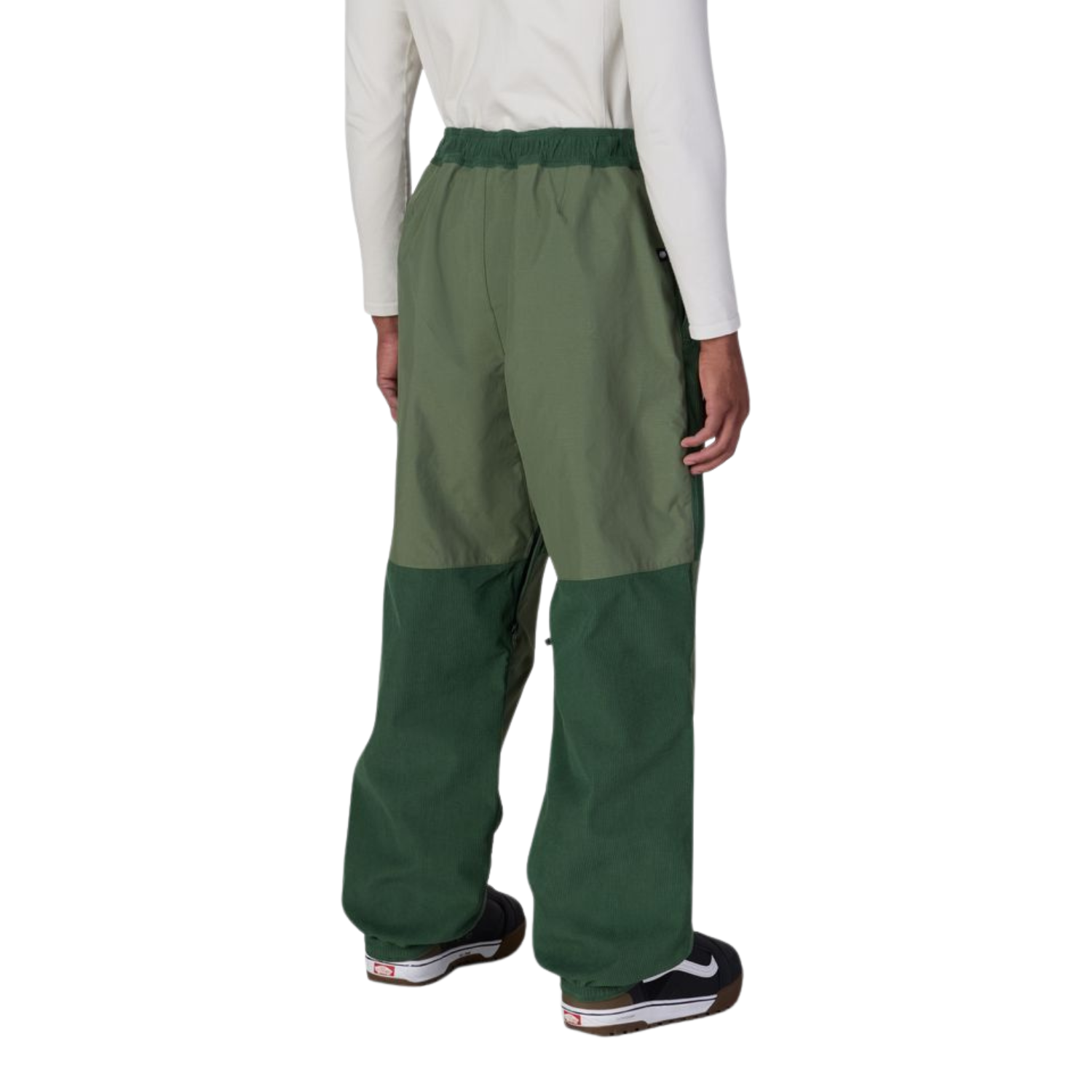 MOSS GREEN GRID CORDUROY