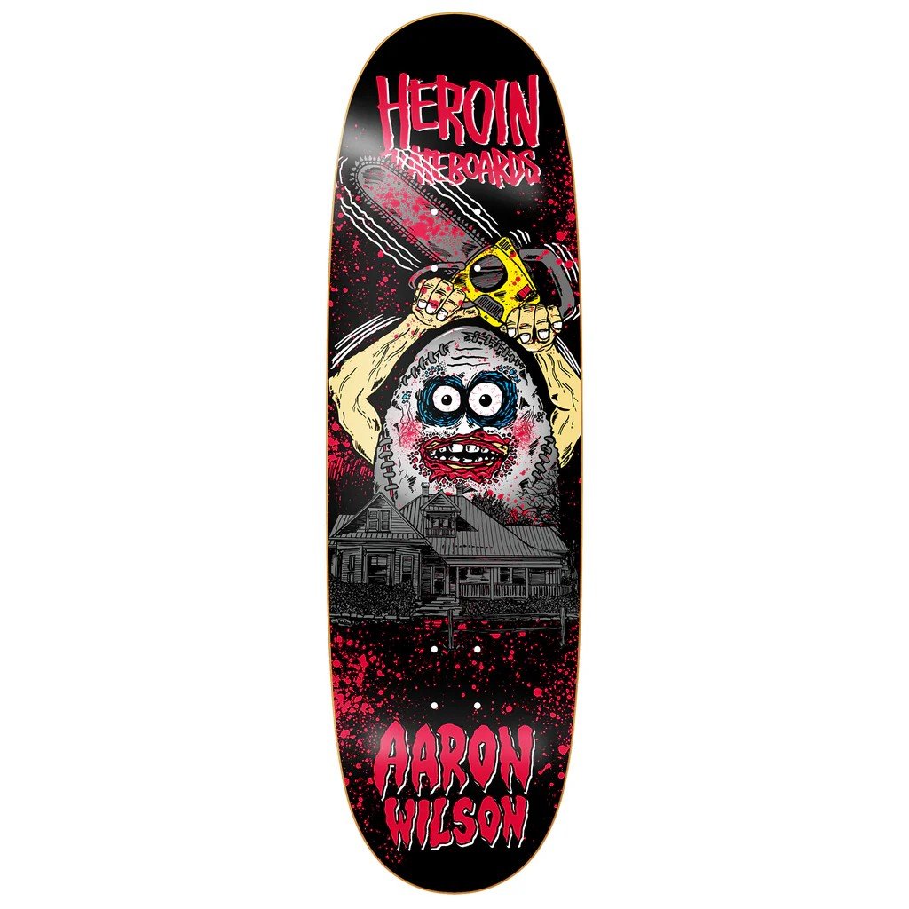 Heroin Aaron Wilson Teggxas Chainsaw Symmetrical Egg Shaped Deck